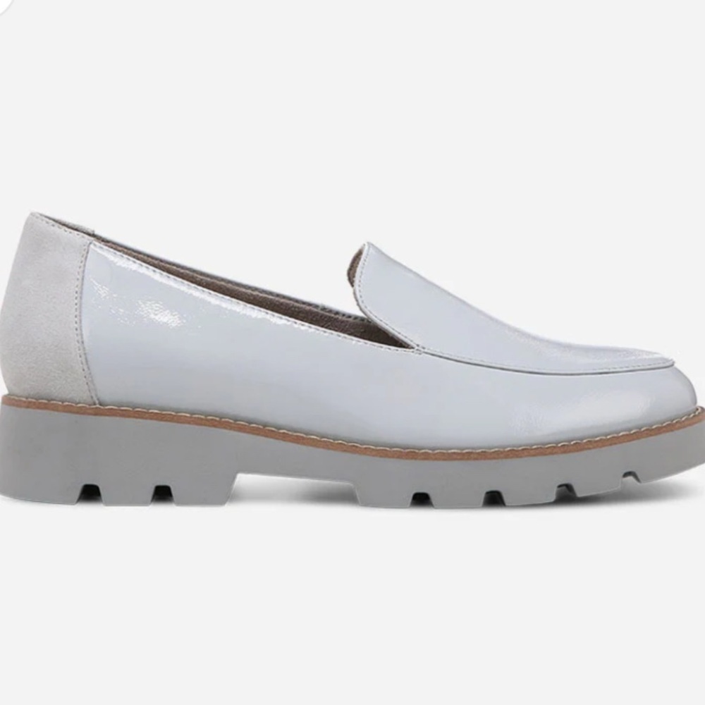 VIONIC Women Kensley Cream LEATHER Loafers Chunky Heel Platform Shoe Size 9.5 - Picture 2 of 12